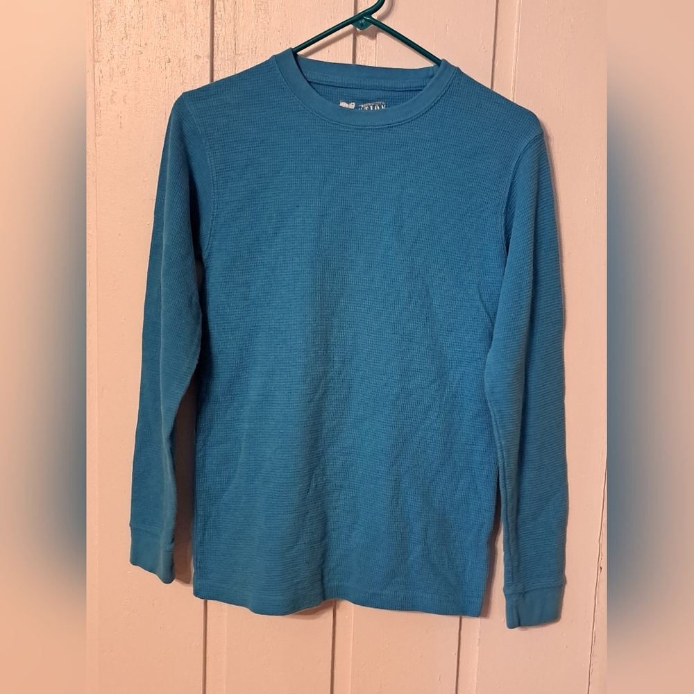 Boys Thermal Shirt Size 18/20 Blue Evolution